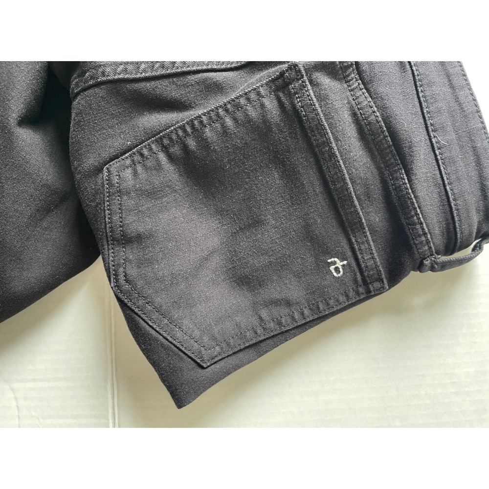 Rag and Bone High Rise Skinny Jeans Black Stretch Denim Size 25‎ - Picture 5 of 13